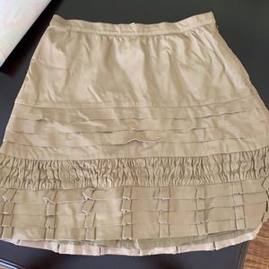 Joie Lambskin Ruffle Skirt